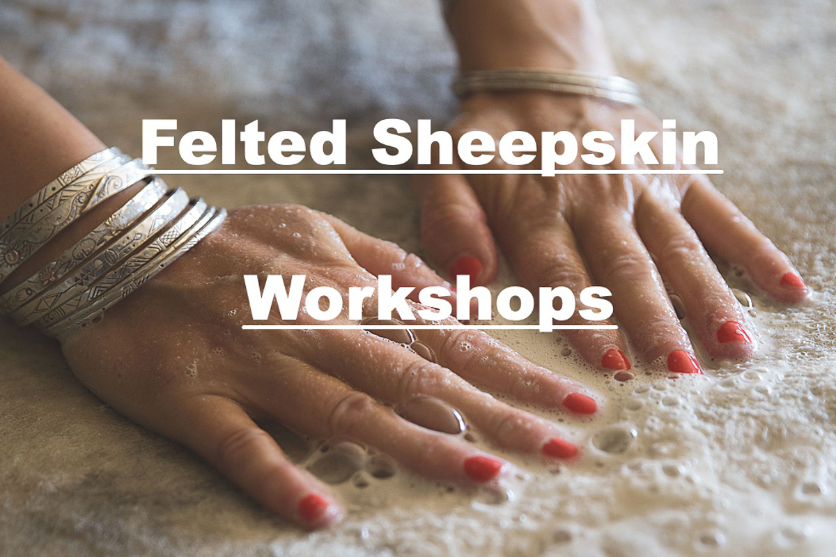 felted sheepskin workshop